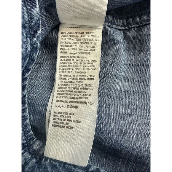 Abercrombie & Fitch Womens S Button Up Chambray Denim Shirt Western Cowgirl Fall - Picture 4 of 9